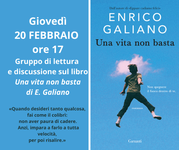 Locandina "una vita non basta" Enrico Galiano